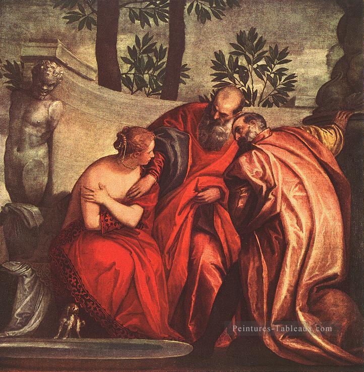 Susanna dans le bain Renaissance Paolo Veronese Peintures à l'huile